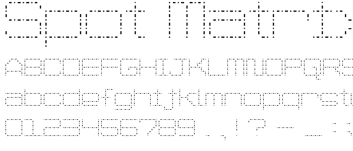 Spot Matrix font