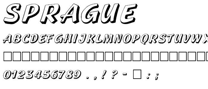 Sprague font