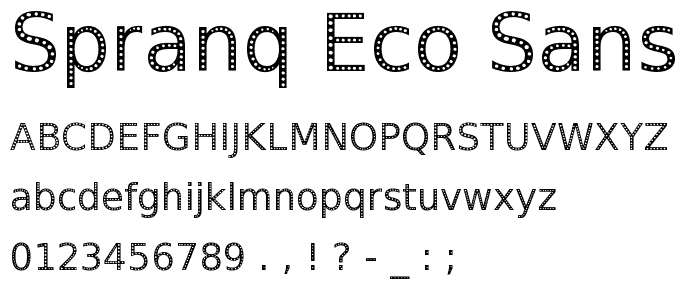 Spranq eco sans font