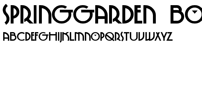 SpringGarden Bo font