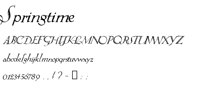 Springtime font