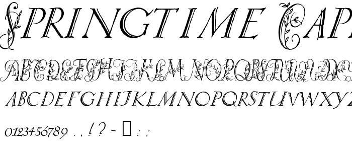 Springtime_Capitals font