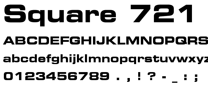 Square 721 Bold Extended BT font