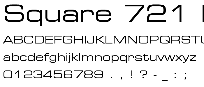 Square 721 Extended BT font