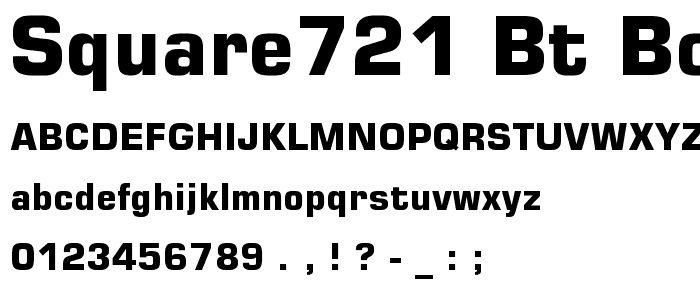 Square721 BT Bold font