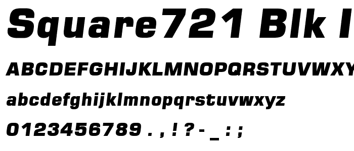 Square721 Blk Italic font