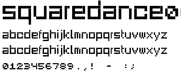 SquareDance00 font