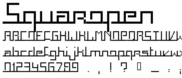 Squaropen font