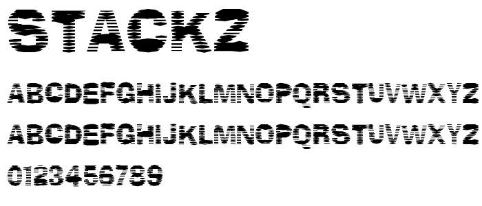 Stackz font