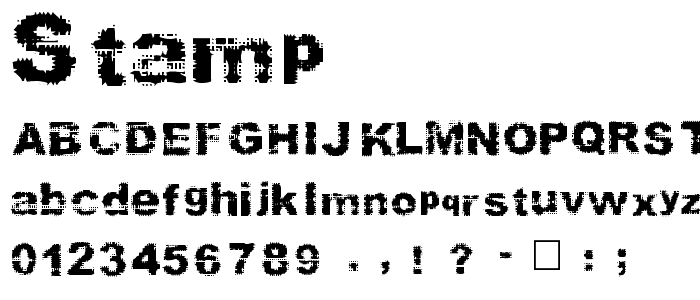 Stamp font