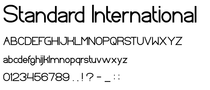 Standard International font