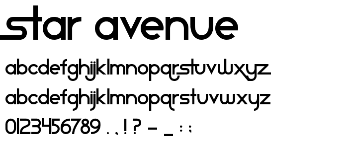 Star Avenue font