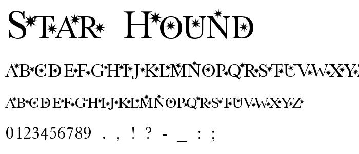 Star Hound font