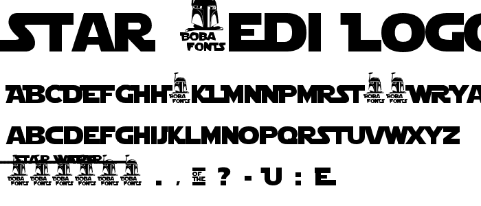 Star Jedi Logo DoubleLine1 font