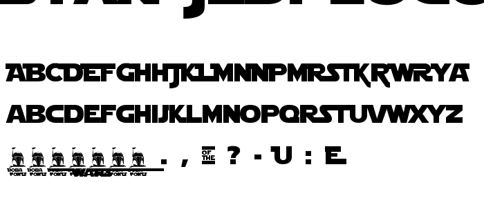 Star Jedi Logo DoubleLine2 font