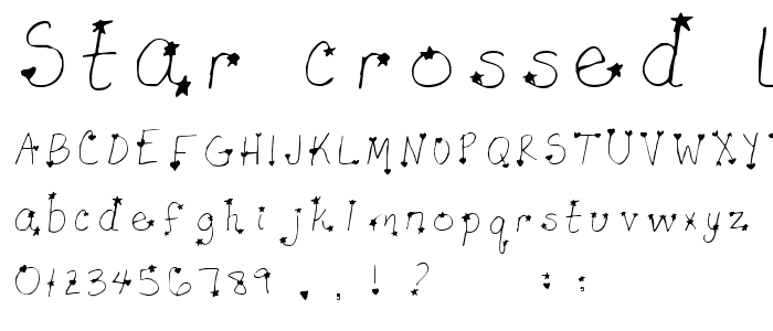 Star-Crossed Lovers Light font