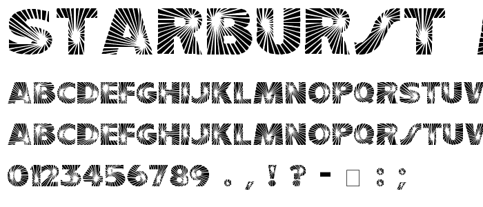 Starburst Medium font