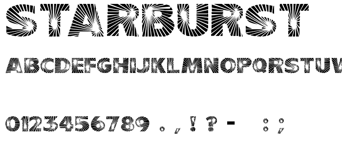 Starburst font