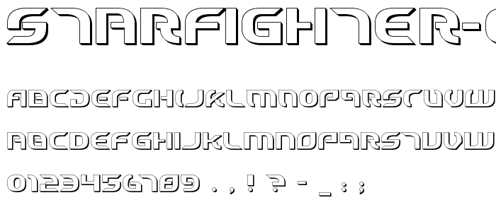 Starfighter Cadet 3D font