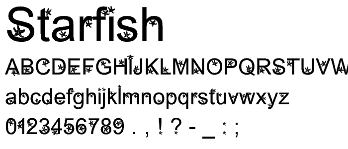 Starfish font