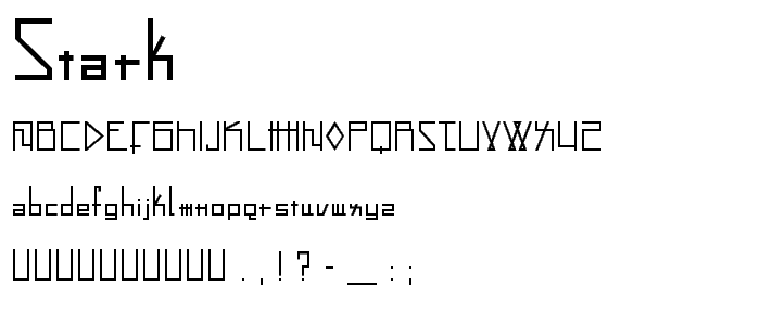 Stark font