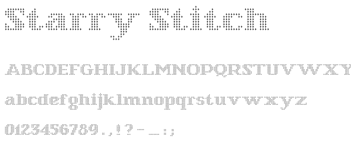 Starry Stitch font