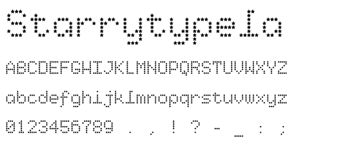 StarryTypeLA font