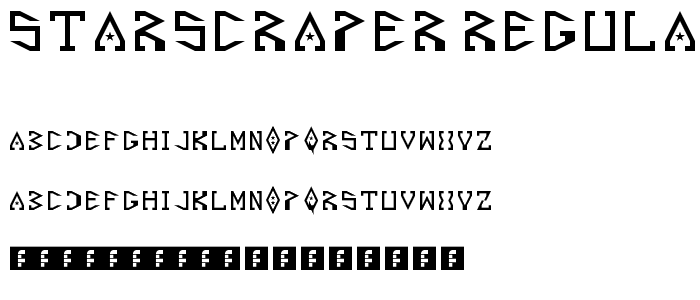 Starscraper Regular font