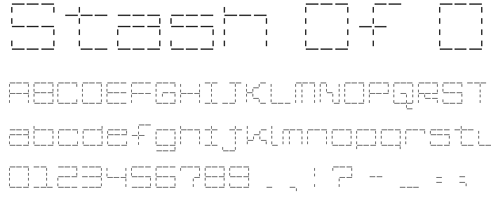 Stash of Dashes font