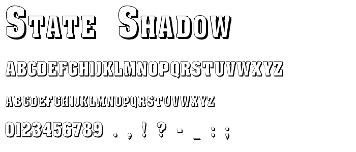 State Shadow font