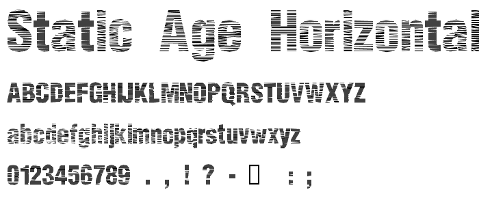 Static Age Horizontal Hold font