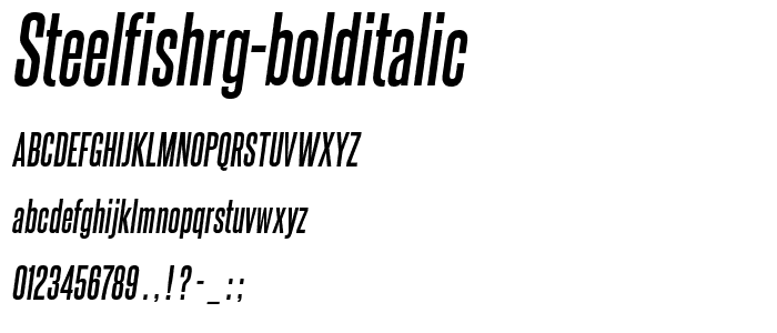 SteelfishRg-BoldItalic font