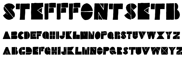 StefffontSetB font