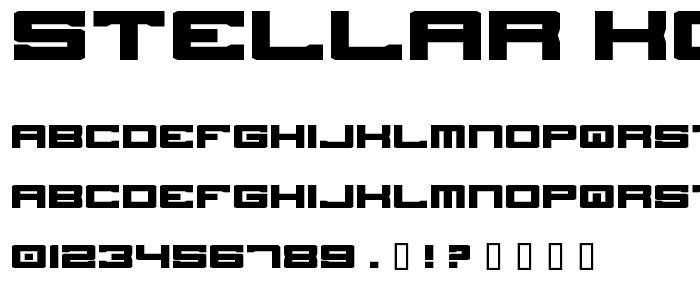 Stellar Kombat ME Nominal font