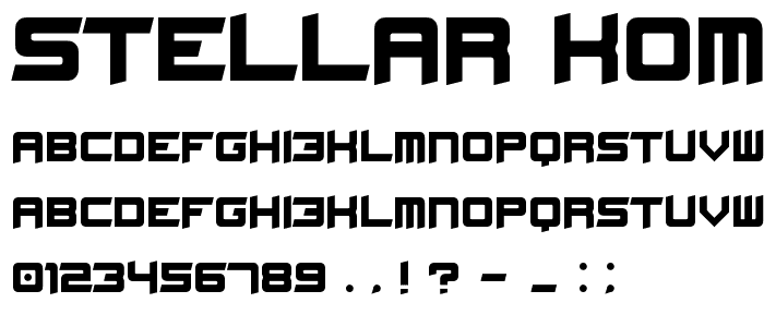 Stellar Kombat font