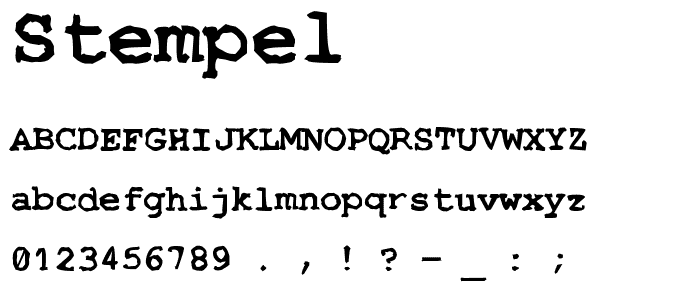 Stempel font