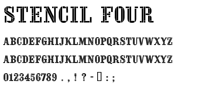 Stencil Four font