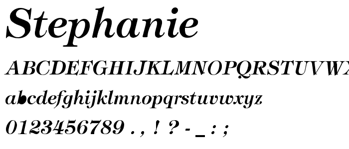 Stephanie font