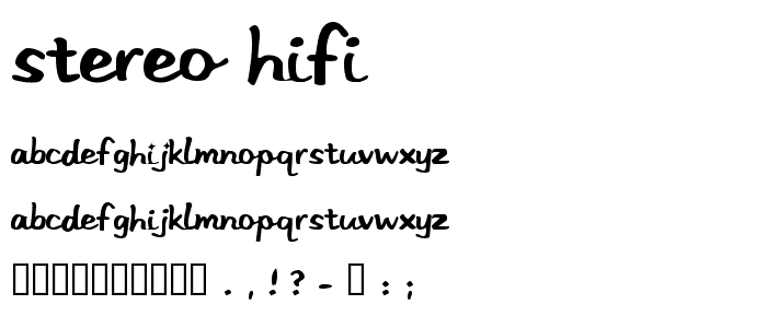 Stereo Hifi font