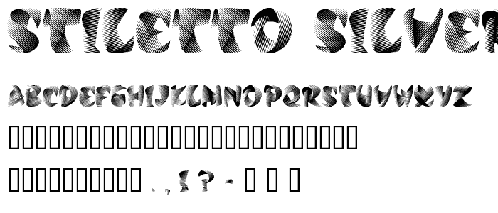 Stiletto Silver font