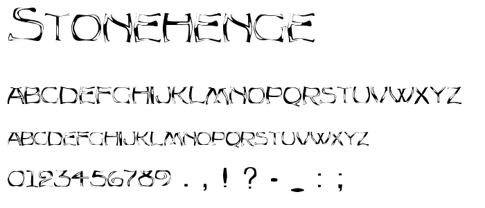 Stonehenge font