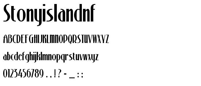 StonyIslandNF font