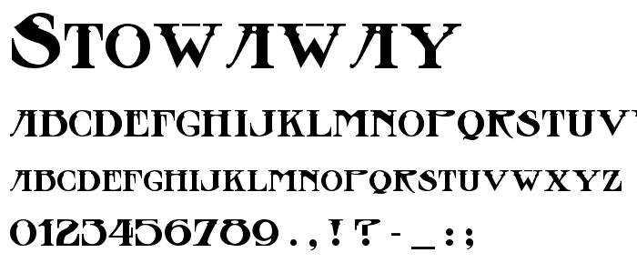 Stowaway font