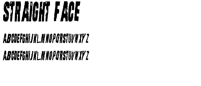 Straight Face font