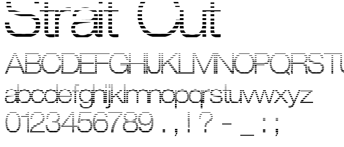 Strait Cut font