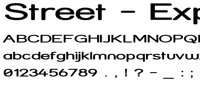 Street - Expanded Semi font