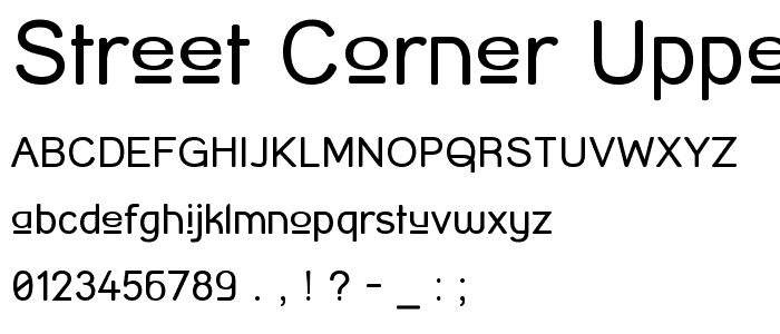 Street Corner Upper font