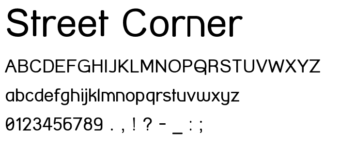 Street Corner font