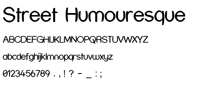 Street Humouresque font