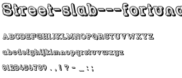 Street Slab  Fortuna Rev font